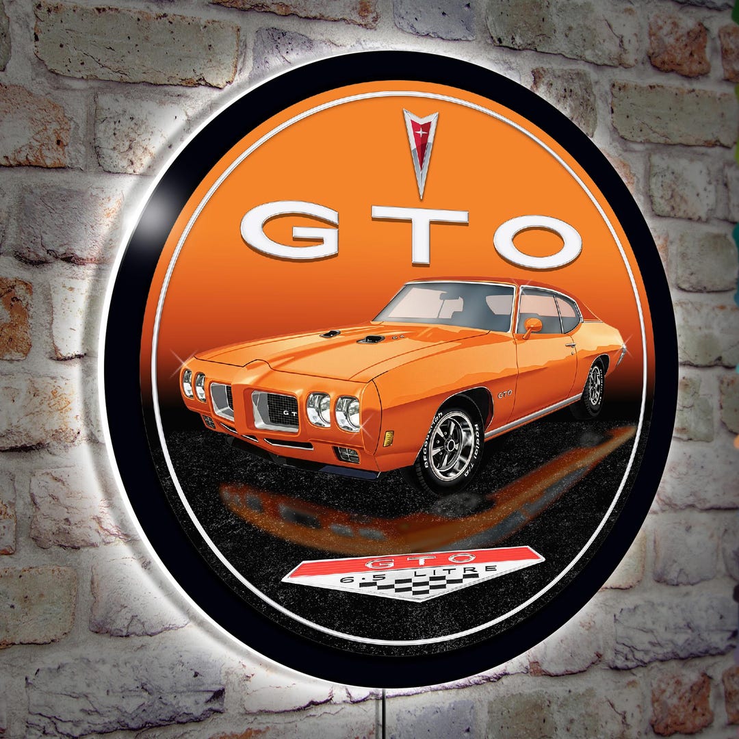 Gto Sign Pontiac GTO Garage LED Sign: Vintage Hot Rod Backlit Signs - Etsy
