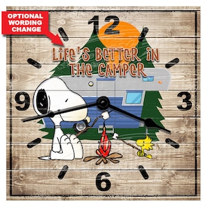 Camping Clocks, RV Home Decor, Camper Decor, RV Clocks, Camper Welcome Signs, Customized Camper Signs