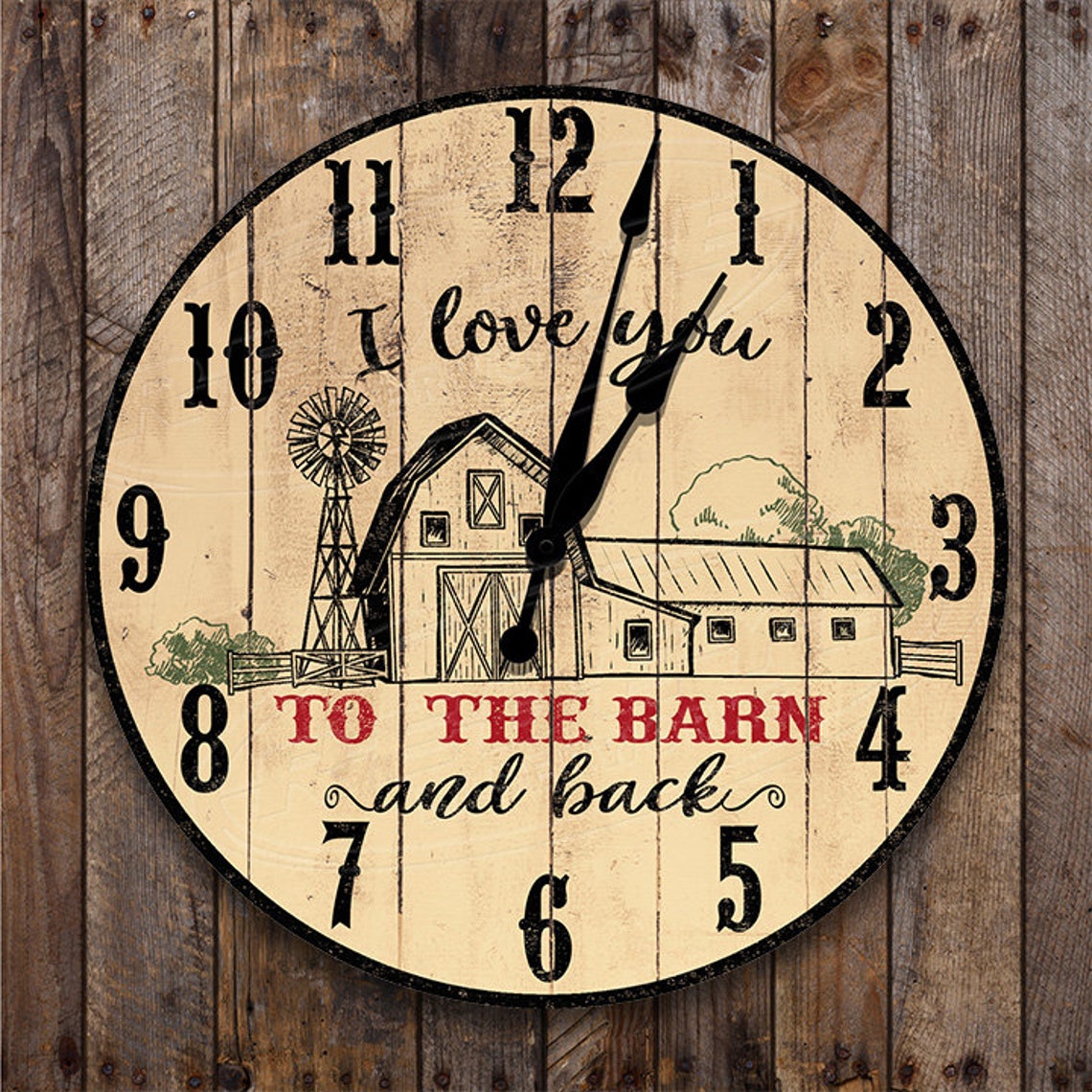 Barn Clocks Barn Themed Clocks Farmhouse Clocks Farm Decor Etsy