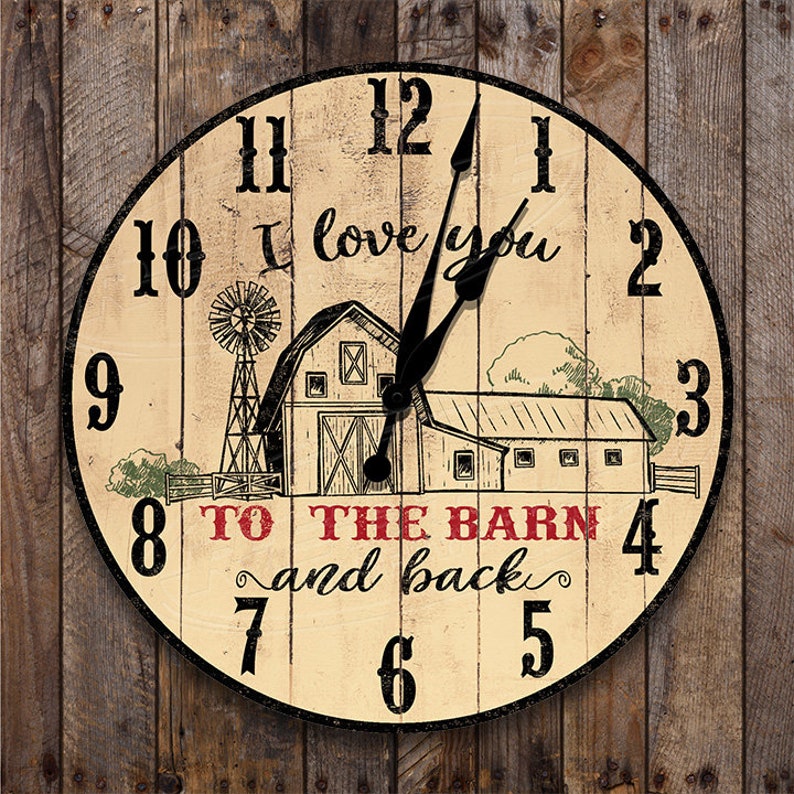 Barn Clocks Barn Themed Clocks Farmhouse Clocks Farm Decor Etsy