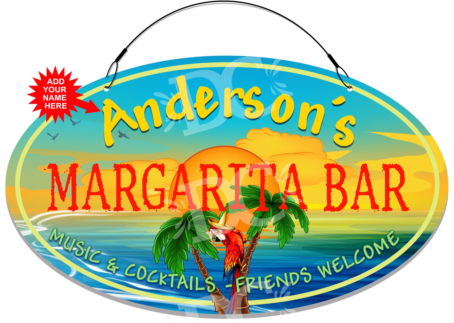 Margarita Tiki Bar Metal Bar Sign Beach Bar Décor Signs Home Etsy