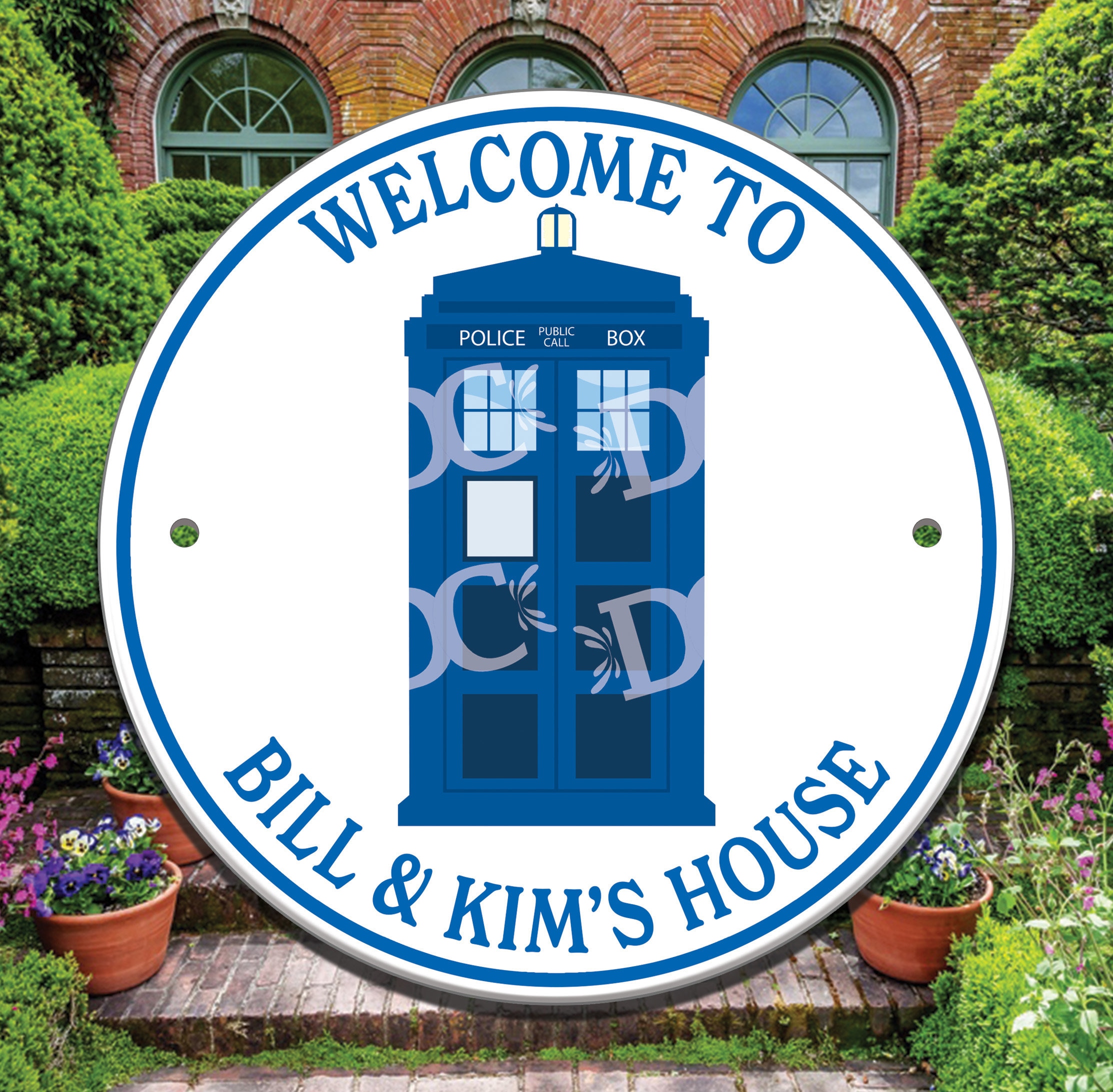 Doctor Who Welcome Sign: Personalized Cottage Ceramic Tile - Etsy