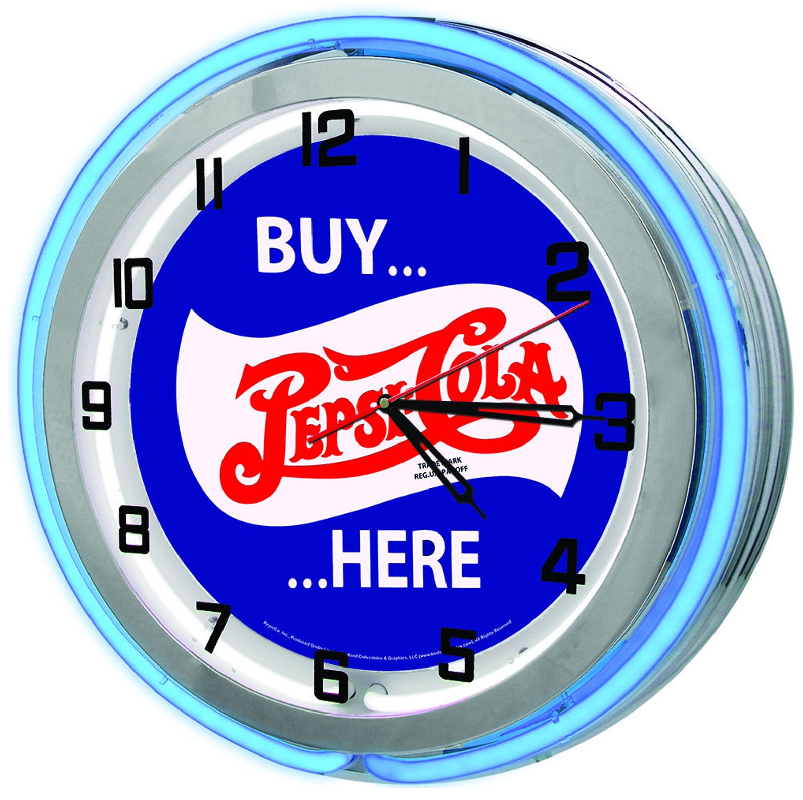 Pepsi Cola 19 Neon Clock Vintage Pepsi Clocks Pepsi Etsy