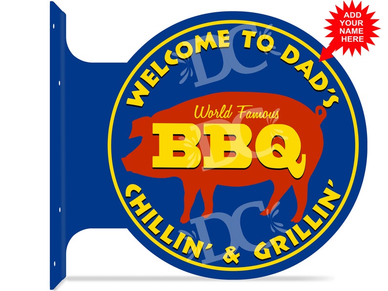 Backyard BBQ Custom Double Sided Sign Barbecue Cookout Signs | Etsy