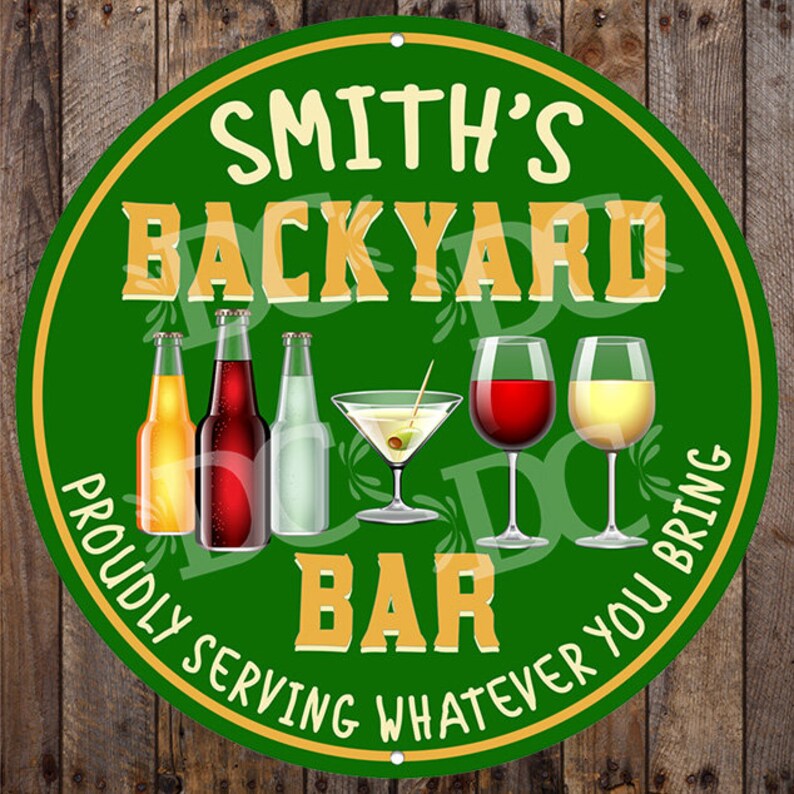 Backyard Bar Patio Sign Outside Bar Signs Pool Bar Signs Etsy