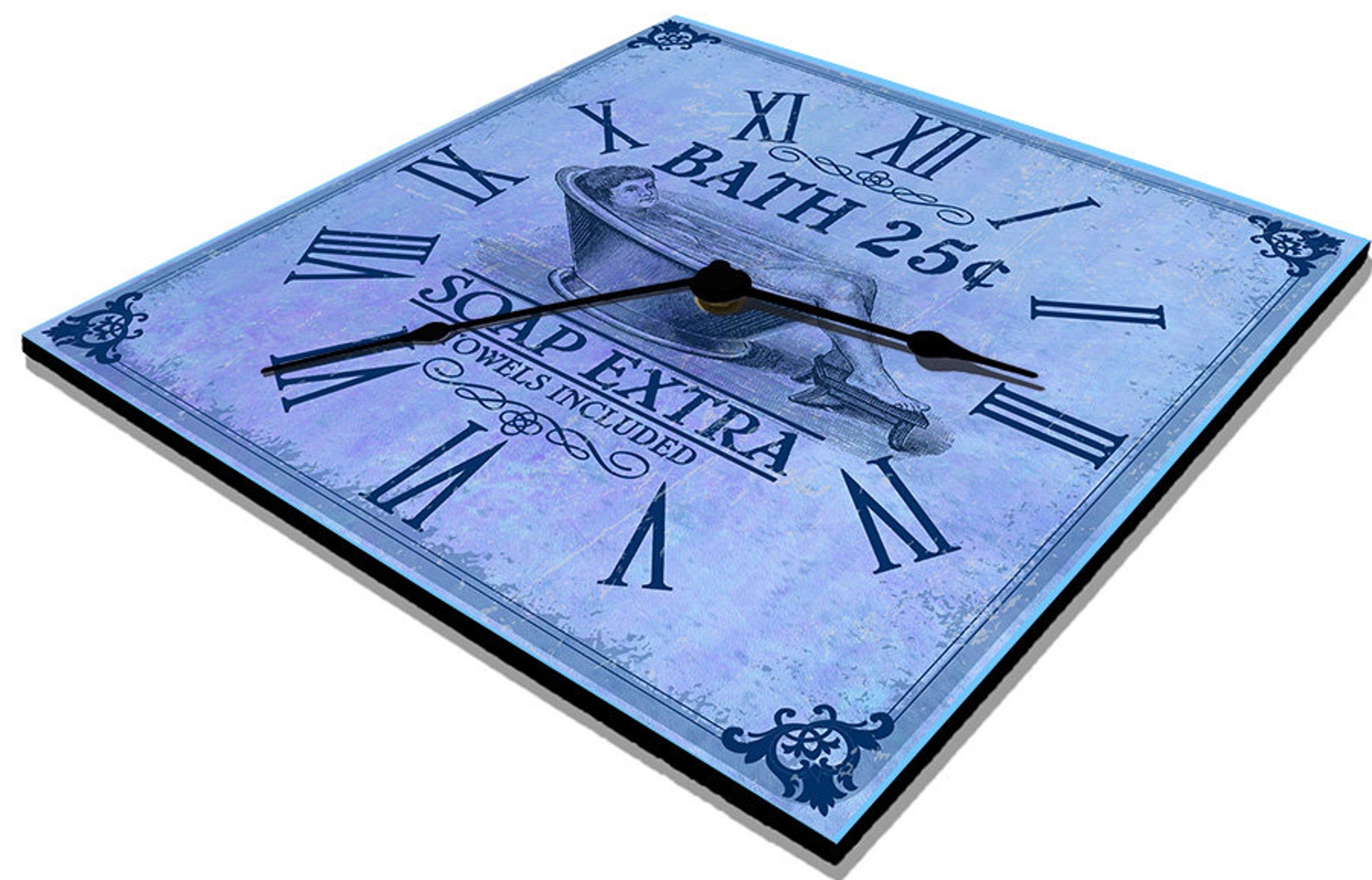 Vintage Bath House Bathroom Clock Bath House Wall Clock Etsy