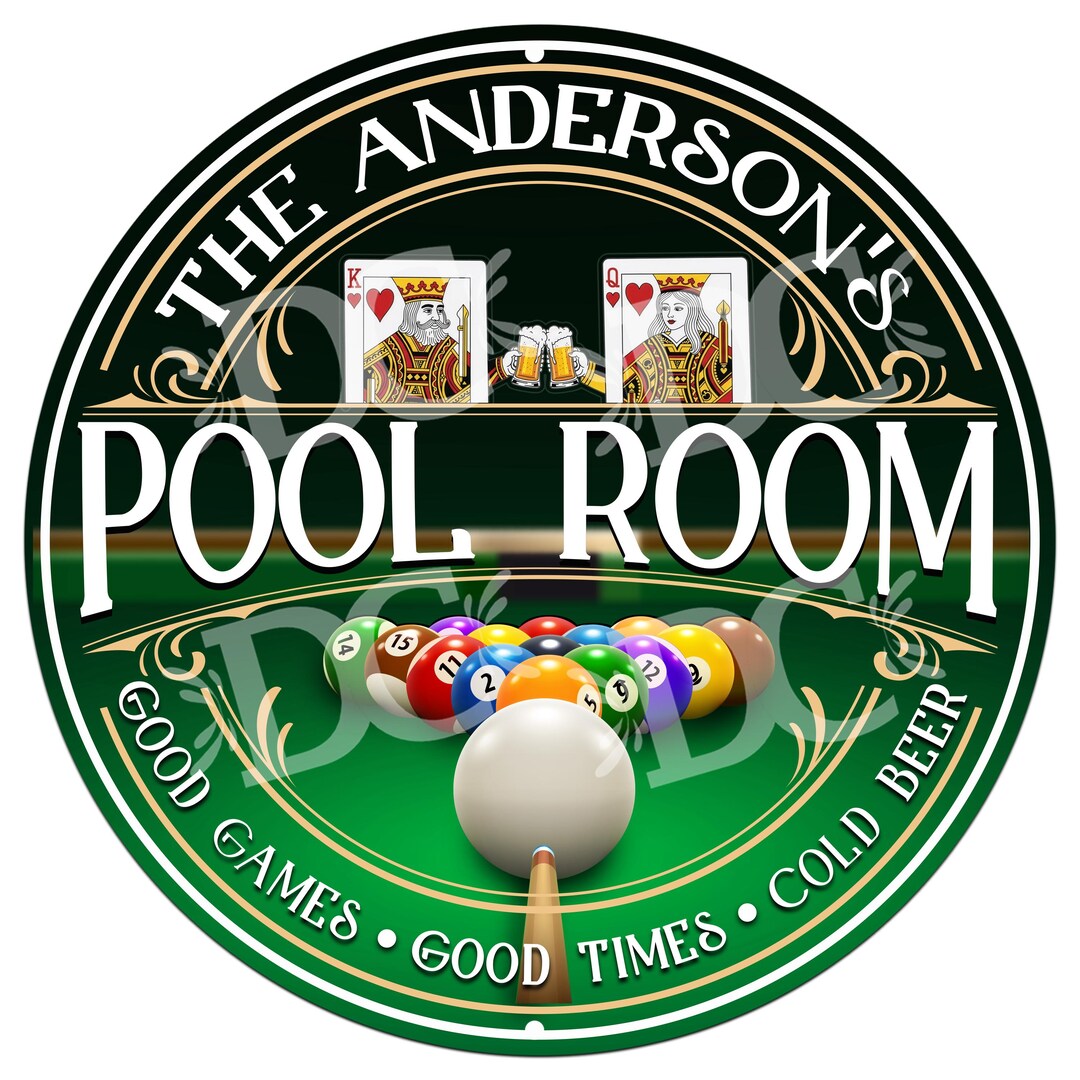 Personalized Pool Room Sign: Custom Game Room Decor - Etsy