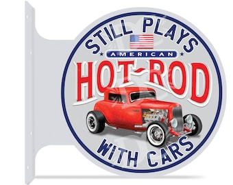 Hot Rods Garage Double Sided Signs, Mechanic Garage Signs, Mechanic Garage Signs, Muscle Car Shop Signs, Auto Repair Signs