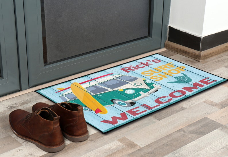 Surfing Outdoor Mat Surf Shop Door Mat VW Bus Door Etsy