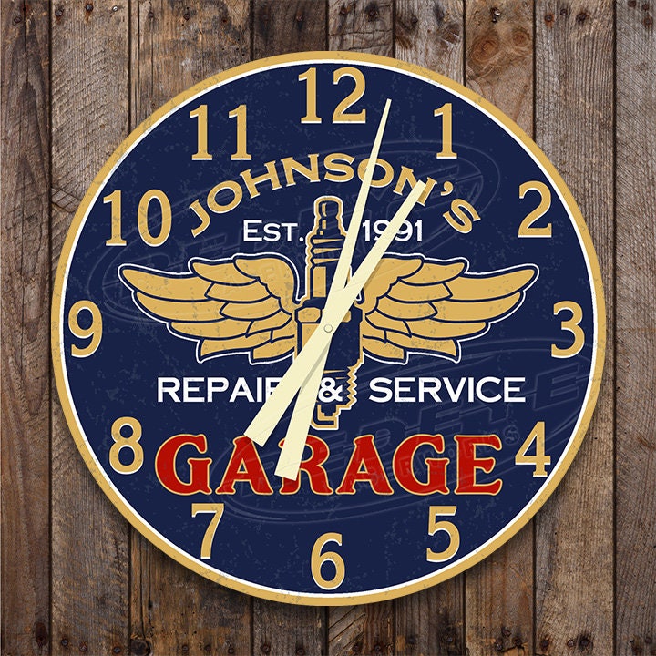 Custom Garage Clock Full Service Garage Clock Vintage Gas Etsy