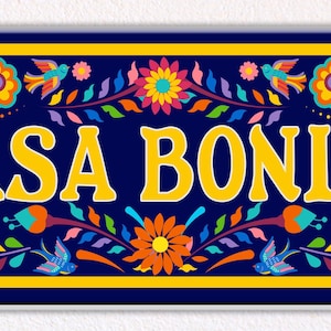 Casa Mexican Family Ceramic House Name, Talavera Custom House Plaque, Mexican House Sign, Handmade House Name, Southwestern House Sign