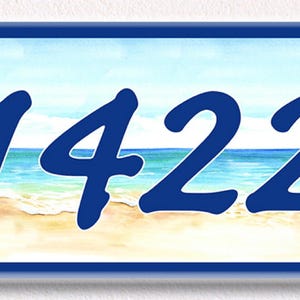 Adirondack Beach Themed Ceramic House Numbers, Beach Themed House Cottage Custom House Plaque, Ceramic House Sign, Handmade House Numbers,
