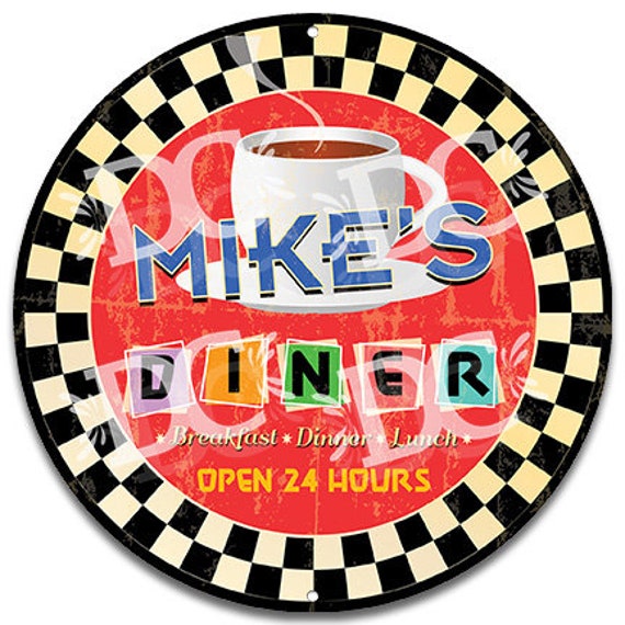 Diner Signs Customized Retro Drive in Diner Decor Diner Sign - Etsy