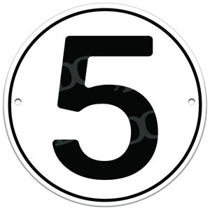 Number Circle Ceramic House Sign, Address Circle Sign, Tile House Address, Mailbox Address Sign, Tile House Number Sign