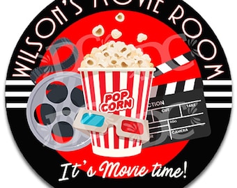 Personalized Movie Room Sign: Retro Theater Decor
