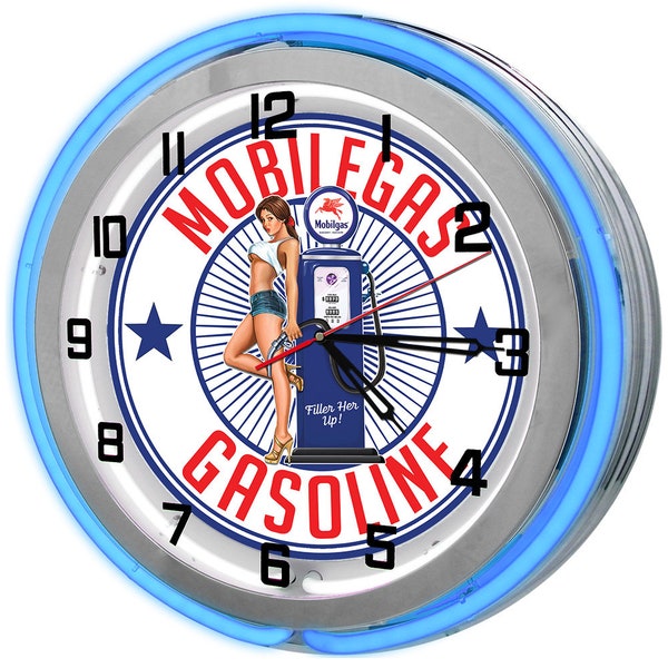 Neon Mobile Clock Etsy