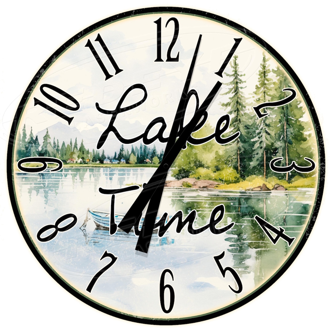 Lake House Clock, Lake Life Clocks, Pontoon Boat Clock, Fishing Clocks ...