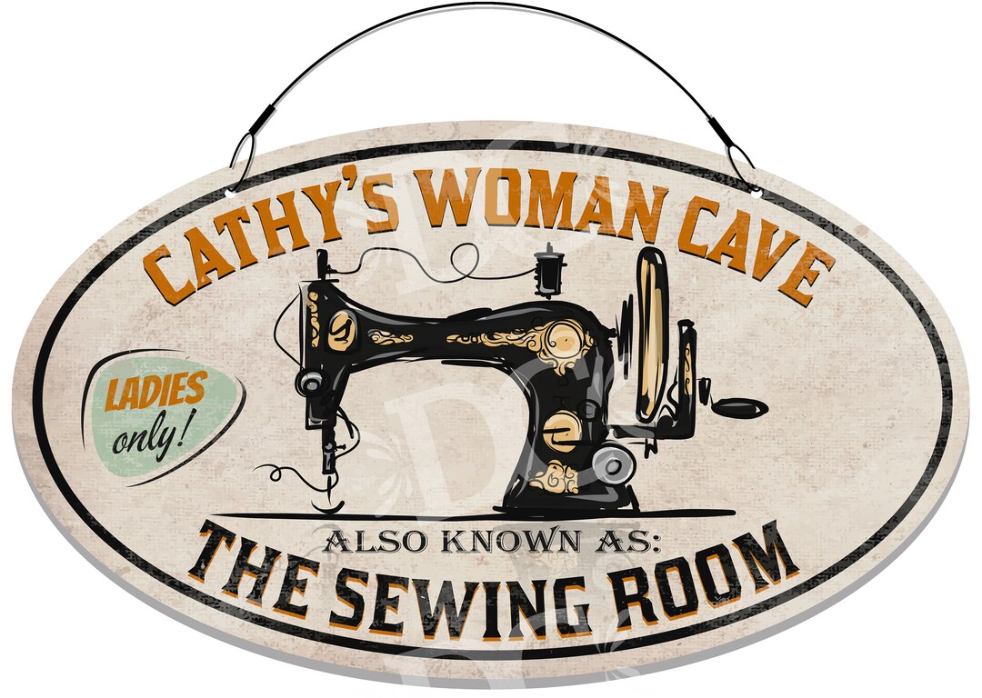 Sewing Room Themed Metal Sign, Sewing Décor Signs, Sewing Club Signs