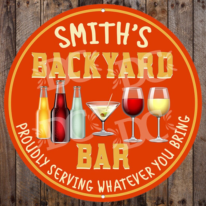 Backyard Bar Patio Sign Outside Bar Signs Pool Bar Signs Etsy
