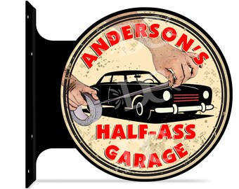 Garage Double Sided Signs, Customized Garage Signs, Mechanic Garage Signs, Repair Shop Signs, Auto Repair Signs