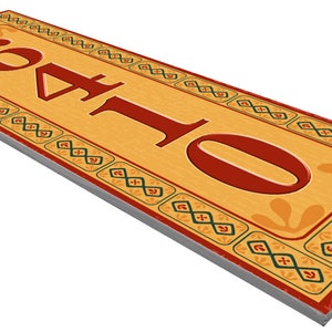 Southwestern Themed Ceramic House Number, Aztec Flowers Themed House ...