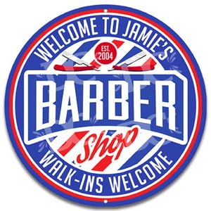 Barber Shop Custom Signs, Hair Salon Custom Sign, Barber Pole Sign, Barber Shop Décor, Barber Gift Ideas, Beauty Shop Signs, Hair Cut Sign