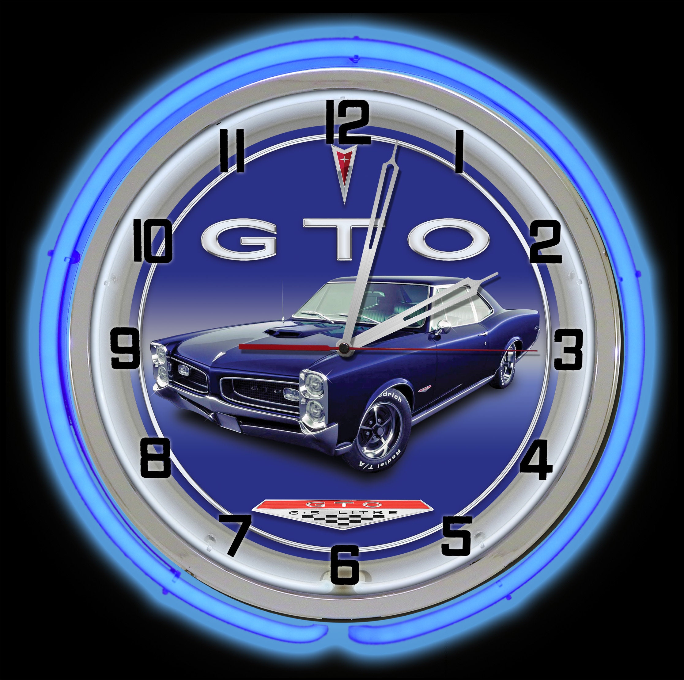 Pontiac GTO 19 Neon Clock Pontiac GTO Garage Clock Etsy UK