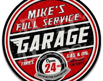 Custom Full Service Garage Sign: Mechanic Garage Decor