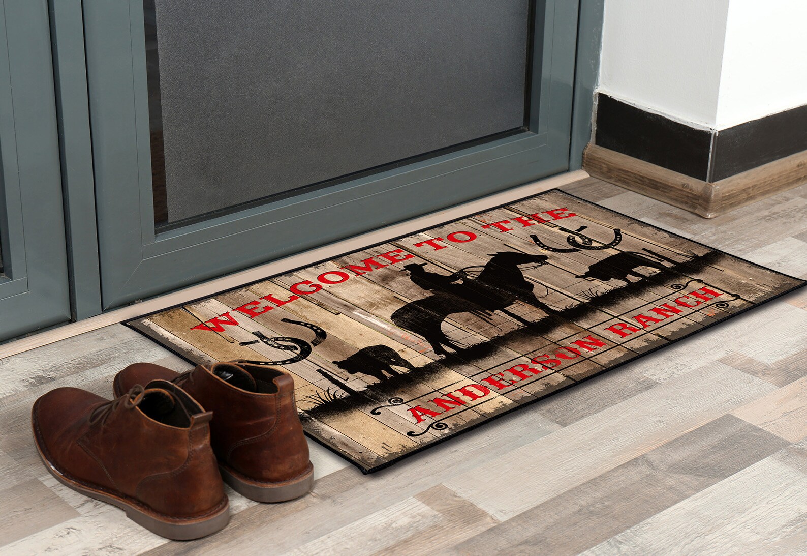 Ranch Door Mat Farmhouse Porch Mat Cattle Ranch Etsy