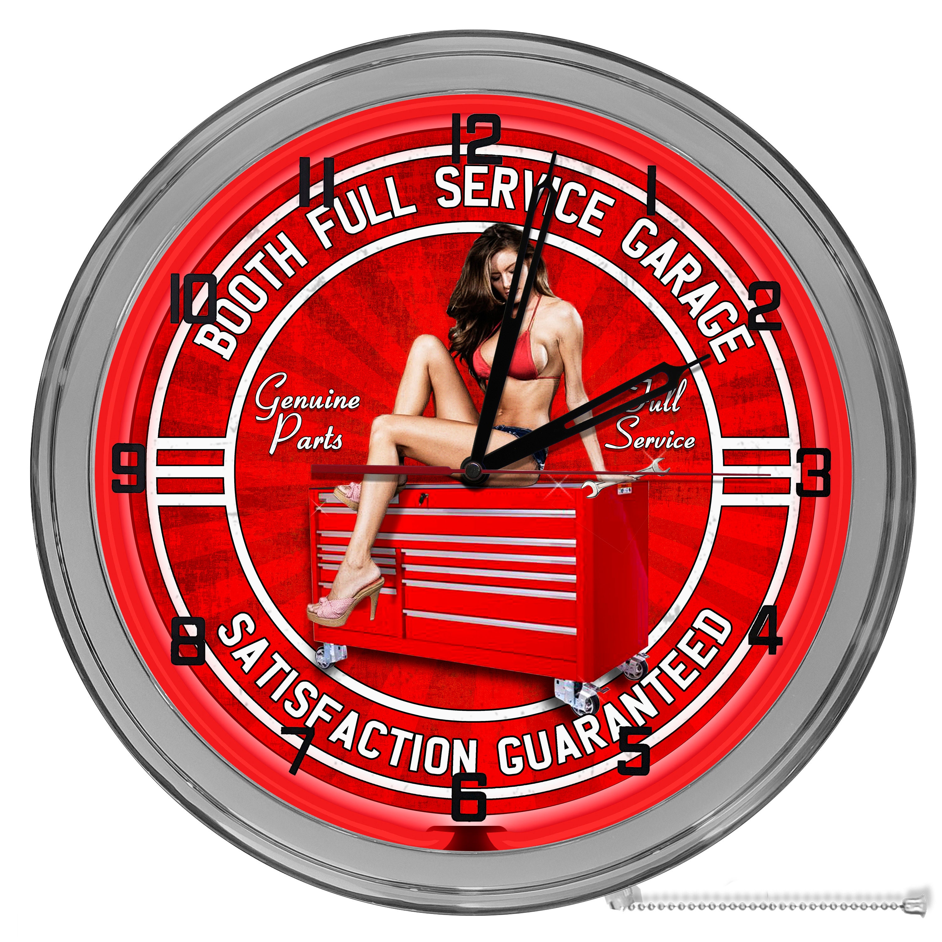 Neon Garage Clock: 16