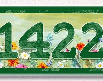 Handmade Garden Birds Ceramic House Number Plaque