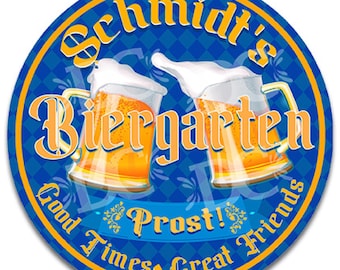 Personalized Beer Garden Sign: Custom Biergarten Decor