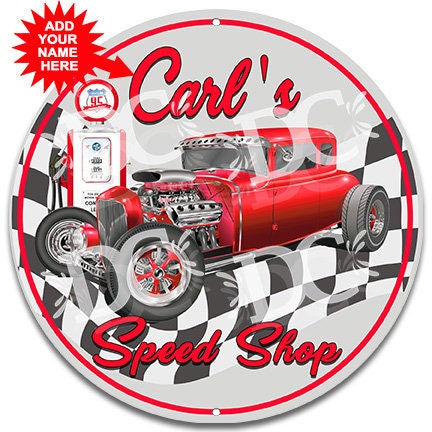 Custom Speed Shop Sign: Hot Rod Garage Decor - Etsy