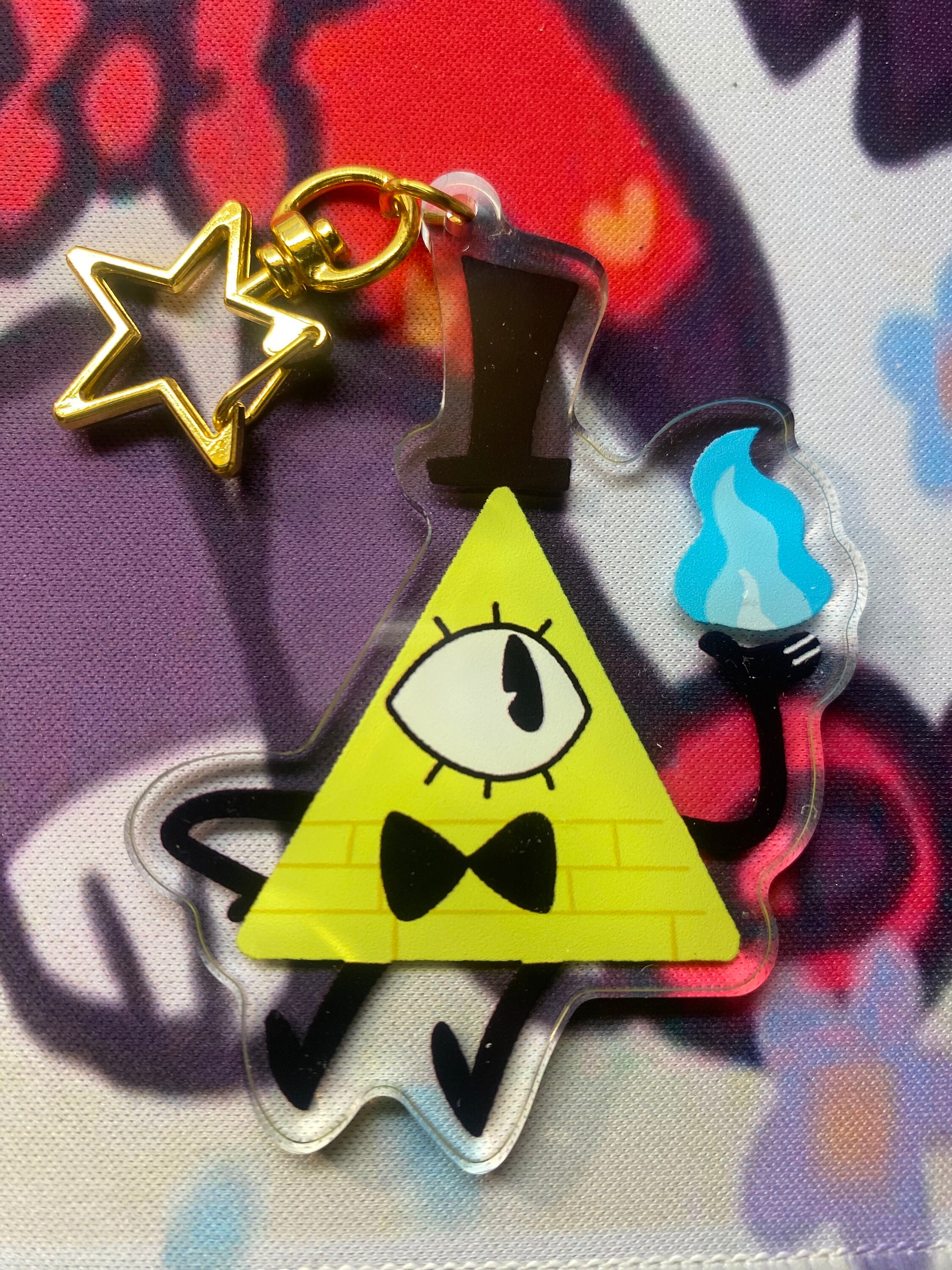 Bill Cipher 3 In. Keychain & Holo Sticker - Etsy
