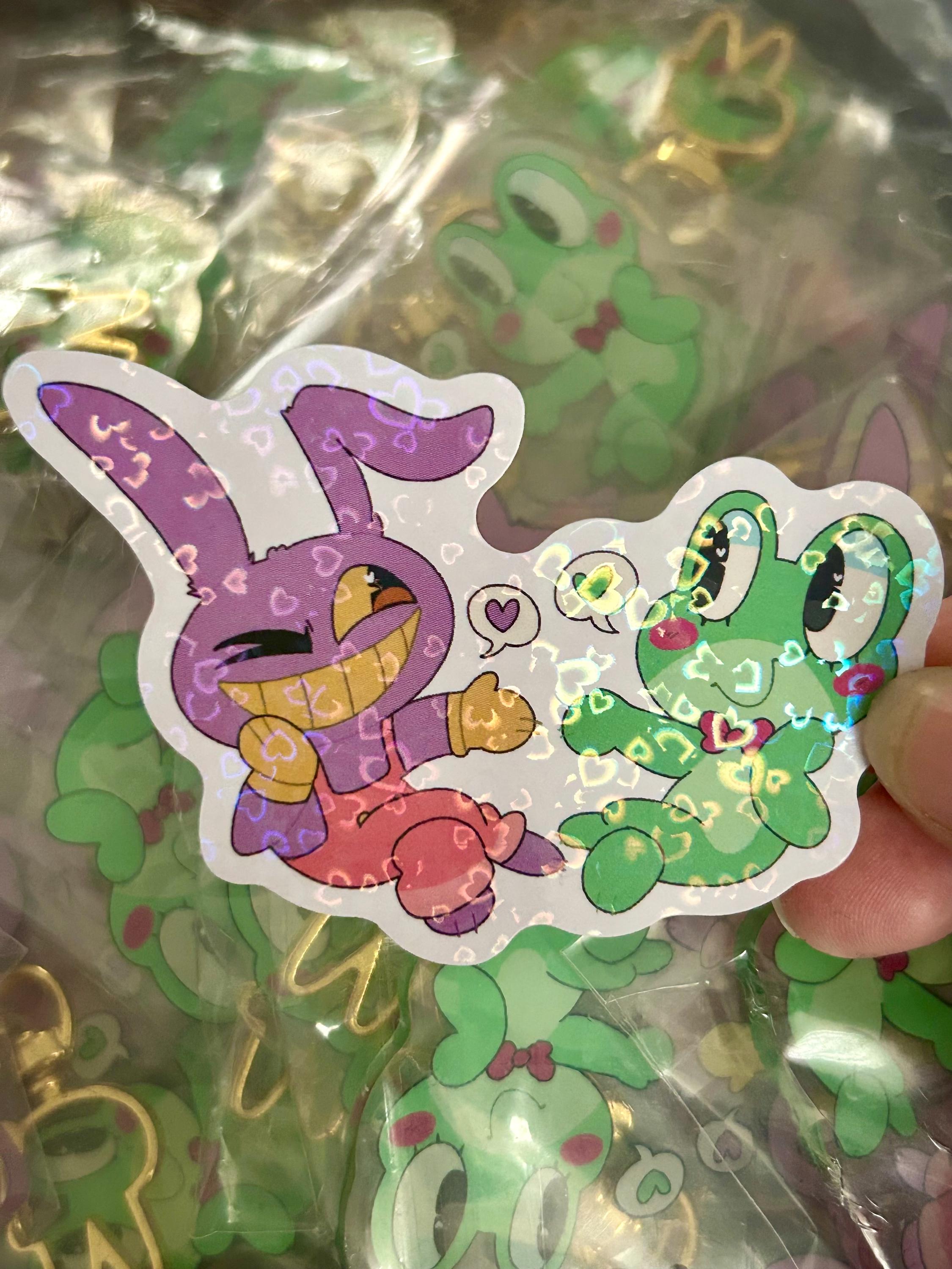 The Amazing Digital Circus Jax & Ribbit ~ 3in. Keychain and Holo