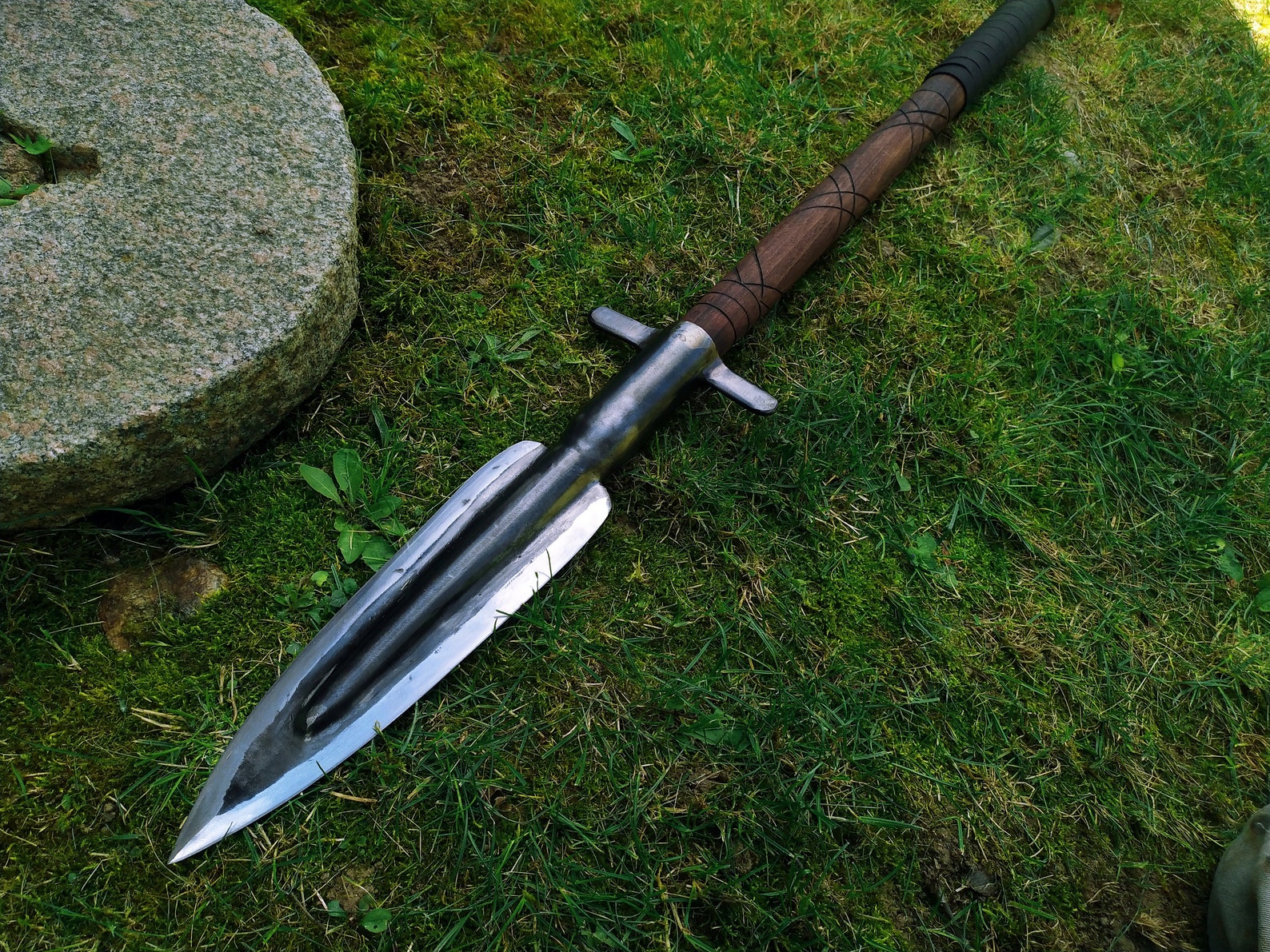 Hunting Spear With Leather Sheath Spear for Hunting Boar Etsy