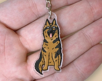 German Shepherd Keyring | Dog Keyring | Gifts for Dog Owners | Cute Dog Keyring | Cute Animal Keychain | Cute Dog Gift | Christmas Gift
