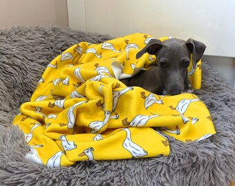 yellow dog blanket