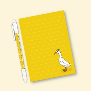 Duck Notepad | A6 Notepad with 50 Pages | Shopping List Pad | Idea Pad | School Notes | To Do List | Kawaii Notepad | Cute Notepad For Mum