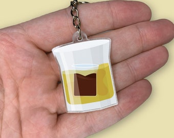 Jagerbomb Keyring | Jagermeister Gift | Drink Keyring | Alcohol Keyring | Stocking Filler For Teen | Stocking Fillers For Adults | Christmas