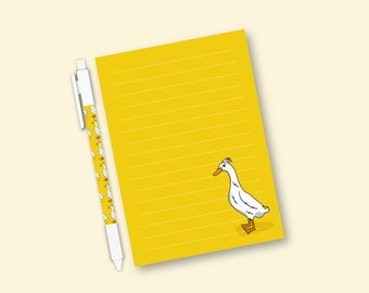 Duck Notepad | A6 Notepad with 50 Pages | Shopping List Pad | Idea Pad | School Notes | To Do List | Kawaii Notepad | Cute Notepad For Mum