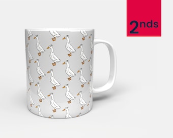 SECONDS Runner Duck Pattern Mug | Grey Mug | Fathers Day Mug | For Him, Her, Girlfriend, Dog Mum | Duck Dad | Birthday Gift For Dad