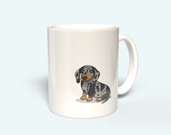 Dachshund Mug | Silver Dapple Dachshund | For Friend, Mum, Sister, Auntie Brother | Dachshund Gifts | Mothers Day Gifts | Sausage Dog