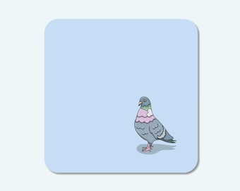 Pigeon Coaster | Wood Pigeon Gifts | Pigeon Gifts | Cute Kitchenware | Cute Dining and Tableware | Pidge Pigey | Pigeon Lovers | Woodies