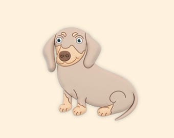 Dachshund Shoe Charm | Isabella And Tan Dachshund Shoe Pin | Isabella Lilac | Shoe Pins | Dachshund Gifts | Sausage Dog Gifts | Shoe Clip