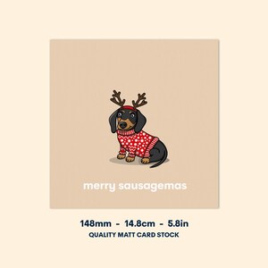Black and Tan dachshund christmas card