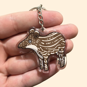 Baby Tapir Keyring | Tapir Gifts | Gifts for Animal Owners | Cute Keyring | Cute Keychain | Baby Tapir Gifts | Stocking Fillers