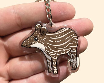 Baby Tapir Keyring | Tapir Gifts | Gifts for Animal Owners | Cute Keyring | Cute Keychain | Baby Tapir Gifts | Stocking Fillers