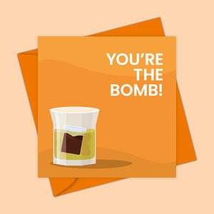 Jagerbomb Karte | 18. Geburtstagskarte Tochter | Lustige Geburtstagskarte Freund | Fernreise Freund Geschenk | 21. Geburtstagskarte Tochter