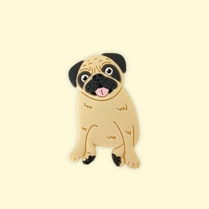 Pug Shoe Charm | Fawn Pug Shoe Pin | Cute Shoe Pins | Dog Charm | Pug Gifts | Tan Pug Gifts | Shoe Clips | Pug Lover | Fawn Pug | Cream Pug